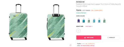 Image of Aristocrat Radiance Large Hard Luggage 75cm