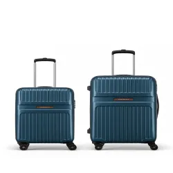 Aristocrat Set Of 2 Atlas Textured Hard-Sided Trolley Bags