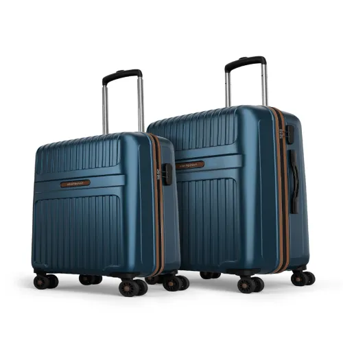 Image of Aristocrat Set Of 2 Atlas Textured Hard-Sided Trolley Bags