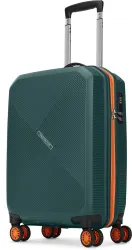 ARISTOCRAT Small Cabin Suitcase (57 cm) 8 Wheels - Apex Hard Side Polypropylene Luggage | Trolley Bag with Combination Lock - Green