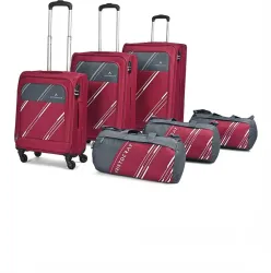 Aristocrat Soft Body Luggage Set of 6 (4 Wheels)