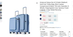 Aristocrat Solana 2-Piece Trolley Luggage Set