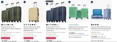 Image of Aristocrat suitcase at minimum 85% Discount