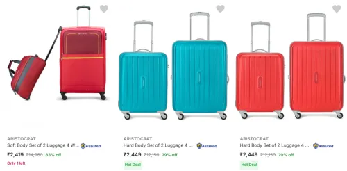 Image of Aristocrat Suitcases [Pack of 2] @ Starting ₹2419