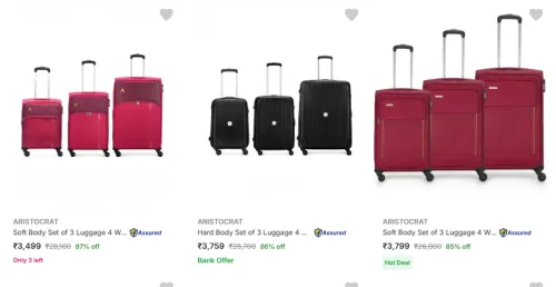 Image of Aristocrat Suitcases [Pack of 3] @ Starting ₹3499