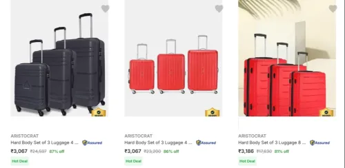 Image of Aristocrat Suitcases (Pack Of 3) upto 87% Discount