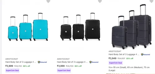 Image of Aristocrat Suitcases up to 86% Discount