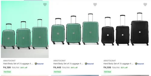 Image of Aristocrat Suitcases @ Up to 84% Discount | Starts ₹4399