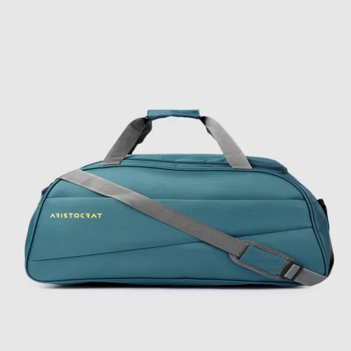 Image of Aristocrat Teal Blue Solid Large Duffel Bag