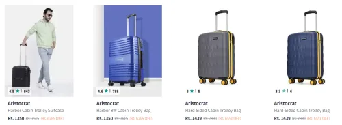 Image of Aristocrat Trolley Bags at minimum 80% Discount