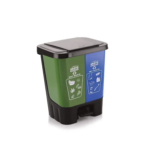 Image of ARISTO Twin Pedal Bin Dry Waste Dustbin (20 Ltrs)