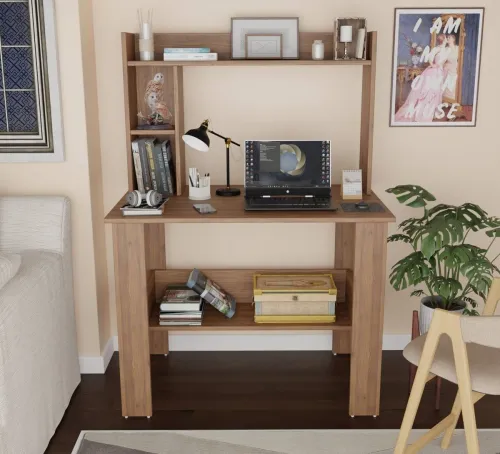 Image of Arizen Portable Work From Home Study Desk Engineered Wood Office Table Engineered Wood Multipurpose Table  (Free Standin