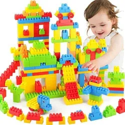 ARIZON 50+ Pcs Building Blocks Toy Set Creative Learning Educational Block Toys (Multicolor)