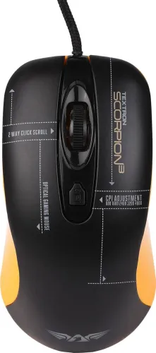 Image of Armaggeddon SCORPION-3 Wired Gaming Mouse (Black/Orange