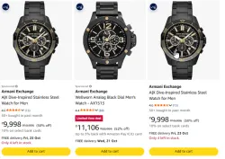 Armani exchange at minimum 50% Discount