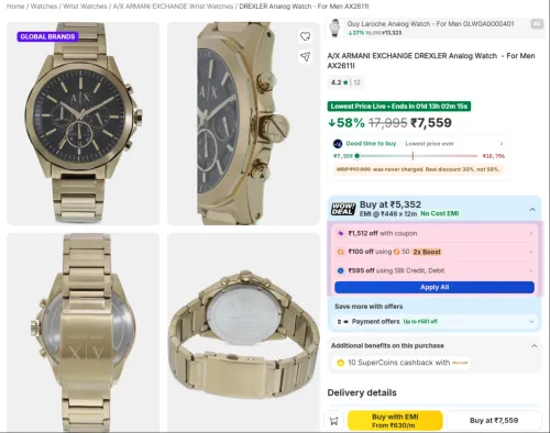 Image of A X Armani Exchange Watches Loot