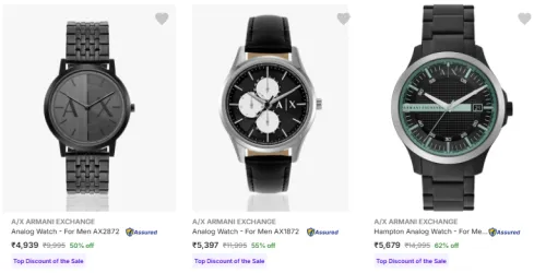 Image of A X Armani Exchange Men's Analog Watches @ Minimum 50% Discount