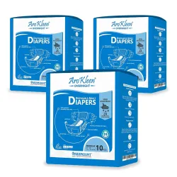 Arokleen Overnight Adult Diaper M Size 30 Count * Pack of 3