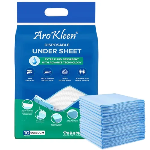 Image of Arokleen Premium Disposable Under Sheets (90x60 cm, Pack of 10)