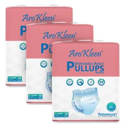 Arokleen Premium Adult Diaper Pants Style | Extra Large (XL) |30 Units |Waist size (38-65 Inch (96-165 cm) | All-Night A