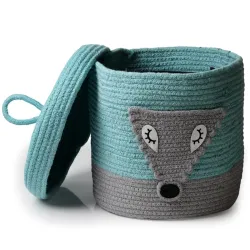 Aroma Brand Kids Lid Hamper with Beautiful Characters - Rope Storage Hamper for Baby Diaper, Stuffed Animal Storage