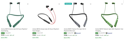 Image of Aroma Earbuds & Neckbands upto 91% Discount