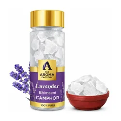 The Aroma Factory Pure Bhimseni Camphor & Lavender Kapoor (80g, Pooja Use)
