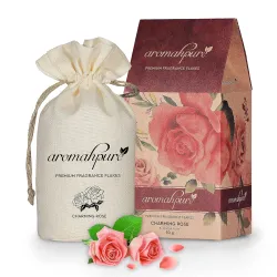 Aromahpure Premium Car Perfume Flakes - Charming Rose- Bulgarian Rose, Luxury Car Air Freshener made Organically with Es