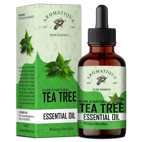 Image of Aromatique Tea Tree Essential Oil 15ml | 100% Pure Natural | Multipurpose Care for Skin Hair and Scalp | Suitable for Ar