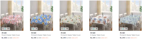 Image of Arrabi Table Covers upto 89% Discount