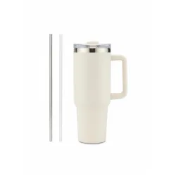 Arrivederci 1200ml Stainless Steel Tumbler Leakproof Lid & Straw  Travel Mug