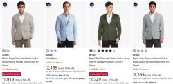 Arrow Men Blazer at minimum 75% Discount