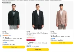 Arrow Men Blazer Minimum 60% Discount