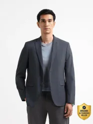 ARROW Men Solid Single Breasted Formal Blazer (Blue)