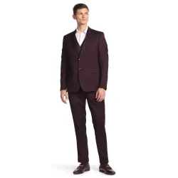 Arrow Men Solid Hudson Tailored Fit Three Piece Suit