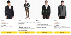 Arrow Mens Blazers upto 62% discount