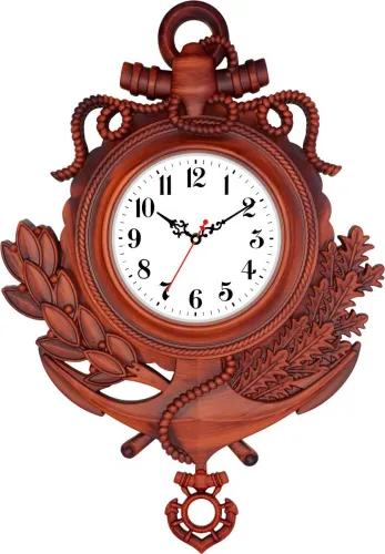 Image of Art Amori Analog 38 cm X 45 cm Wall Clock  (Brown, With Glass, Pendulum)