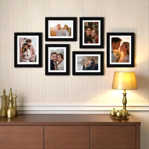 Image of Art Street Photo Frame Set of 6, 2 Units 6x8 inches 4 units 8x10 Inches Picture Frame for Home and Office Wall Decor