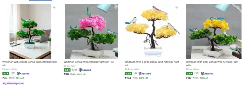 Image of Artificial Plants at minimum 82% Discount