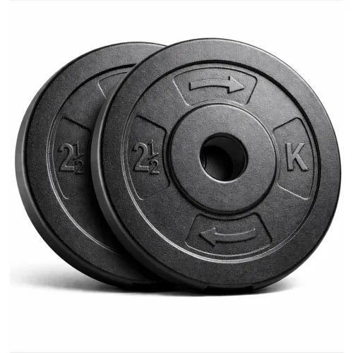 Image of Artino P.V.C Weight Plates, Filled with Concrete, Standard Weights Plates, Set for Weight Lifting, Home Gym Fitness Work