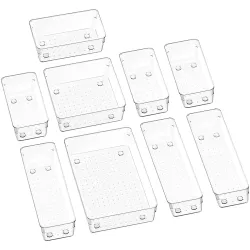 Arto Clear Acrylic Drawer Organizer * set of 9