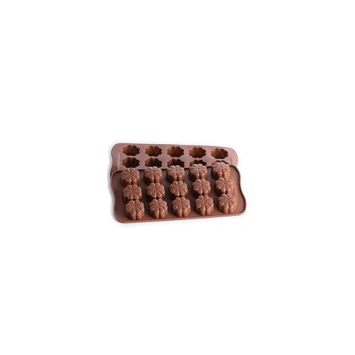 Image of ARTO Flower Shaped Silicone Chocolate Mould, 15 Cavity, Brown