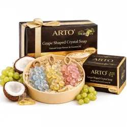 ARTO Grape Shaped Crystal Soap – Decorative Handmade Bathroom Soap Bar