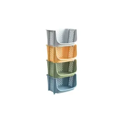 Arto Multifunctional Stackable Plastic Organizer Basket