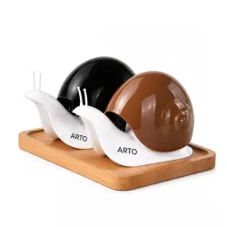 ARTO Snail Soap Dispenser - Cute Liquid Hand Wash & Lotion Pump for Bathroom