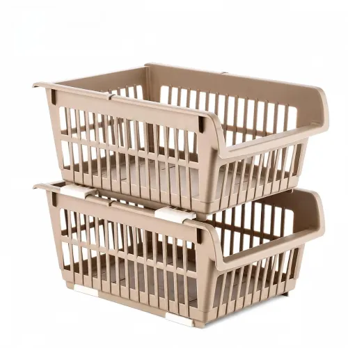 Image of ARTO Stackable Plastic Organizer Rack for Kitchen