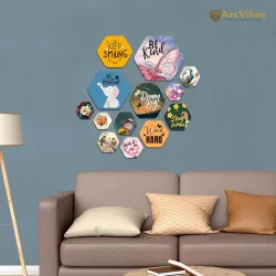 Artvibes Be Kind Decorative Hexagon Shape 