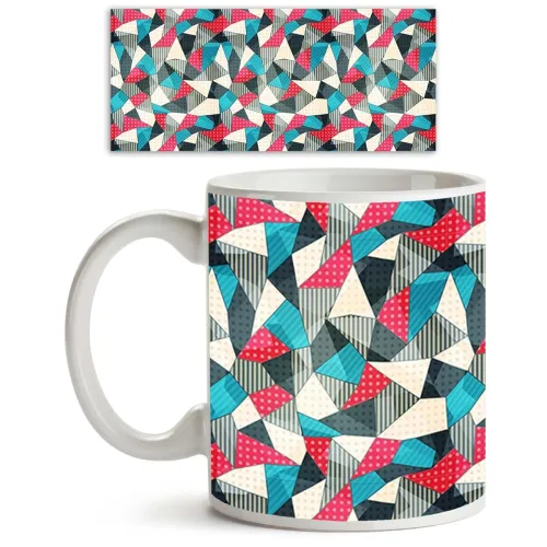 Image of ArtzFolio Black Mosaic Ceramic Coffee Tea Mug Set Of 6 Pcs