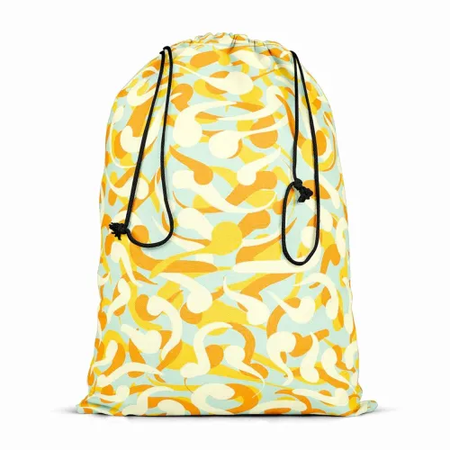 Image of ArtzFolio Curly Elements | Reusable Sack Bag | Bag for Gym, Storage, Vegetable & Travel