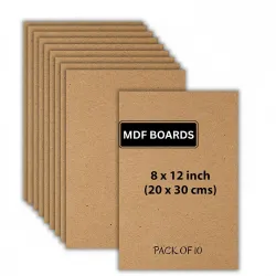 ArtzFolio MDF Board 2.1mm Cutout Sheets 8x12 Inch pack of 10